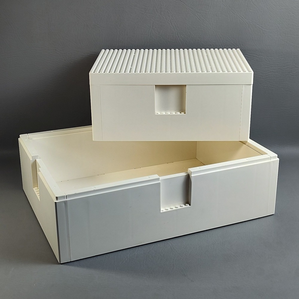 IKEA Lego Bygglek Storage Boxes Set Of 2 10x7x4.5 & 13.75x10x4(No Lid) Retired